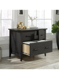 Sauder Outlet Summit Station 34"W Lateral 1-Drawer File Cabinet, Raven Oak