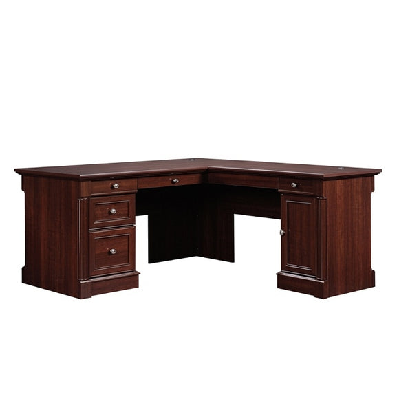 Sauder Outlet Palladia Collection L-Shaped Desk, Select Cherry