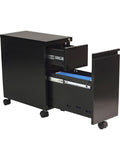 (Scratch and Dent) Lorell 5th Wheel Slim 20"D Vertical 1-Drawer Pedestal Cabinet, Metal, Black