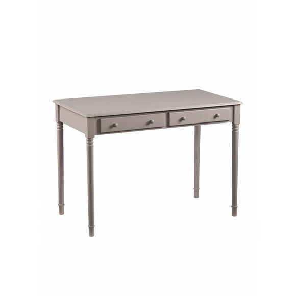 Southern Enterprises Janice 2-Drawer Wood Writing Desk, Gray