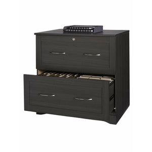 (Scratch & Dent) Realspace Outlet Pelingo 31"W 2-Drawer Letter/Legal Lateral File Cabinet, Dark Gray