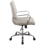 RealBiz Gen3 Modern Comfort Series Mid-Back LeatherPro Chair, Taupe