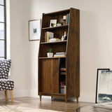 Sauder Outlet Harvey Park Bookcase, With Doors, 5 Shelf, Grand Walnut