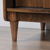 Sauder Outlet Harvey Park Bookcase, With Doors, 5 Shelf, Grand Walnut