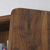 Sauder Outlet Harvey Park Bookcase, With Doors, 5 Shelf, Grand Walnut