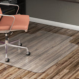 (Scratch & Dent) Realspace Outlet Hard Chair Mat For Hard Surfaces, 45"W x 53"D, Wide Lip, Clear