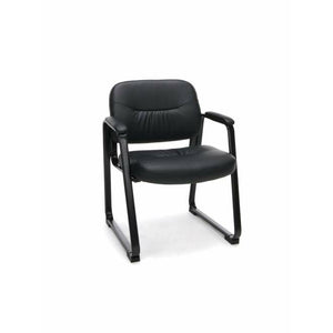 OFM Essentials Leather Conference Chair, Black (ESS-9015)