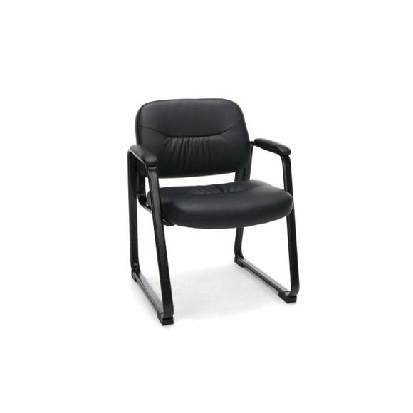 OFM Essentials Leather Conference Chair, Black (ESS-9015)