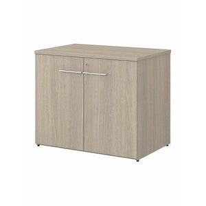 (Scratch and Dent) Bush Business Furniture Office 500 36"W Storage Cabinet With Doors, Sand Oak