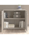 (Scratch and Dent) Bush Business Furniture Office 500 36"W Storage Cabinet With Doors, Sand Oak