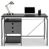(Scratch & Dent) Brenton Studio Achiever Contemporary Metal Desk With File, Black
