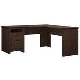 Bush Furniture Buena Vista 60"W L Shaped Desk, Madison Cherry