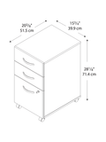 (Scratch and Dent) Bush Business Furniture Components 3 Drawer Mobile File Cabinet, Hansen Cherry/Graphite Gray