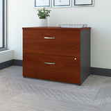 Bush Business Furniture Outlet Components 2 Drawer Lateral File Cabinet, Hansen Cherry/Graphite Gray