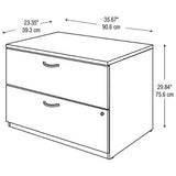 Bush Business Furniture Outlet Components 2 Drawer Lateral File Cabinet, Hansen Cherry/Graphite Gray