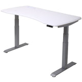 WorkPro Outlet 60"W Electric Height-Adjustable Standing Desk with Wireless Charging, White
