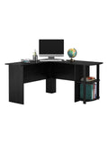 Ameriwood Outlet Home Dakota L-Shaped Desk With Bookshelves, Black Ash