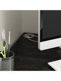 Ameriwood Outlet Home Dakota L-Shaped Desk With Bookshelves, Black Ash
