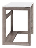 Whalen Outlet Cecile 48"W Writing Desk, Snowdrift White/Fossil Greige Oak