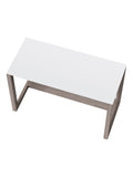 Whalen Outlet Cecile 48"W Writing Desk, Snowdrift White/Fossil Greige Oak