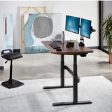 VARIDESK ProDesk Electric Height-Adjustable Desk, 48"W, Darkwood/Slate