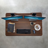 VARIDESK ProDesk Electric Height-Adjustable Desk, 48"W, Darkwood/Slate