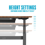 VARIDESK ProDesk Electric Height-Adjustable Desk, 48"W, Darkwood/Slate