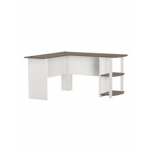 (Scratch and Dent) Ameriwood Outlet  Home Dakota L-Shaped Desk With Bookshelves, White