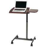 Realspace Outlet 20"W Metal Dual-Surface Laptop Cart, Brown