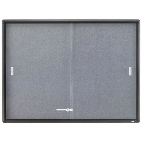 (Scratch & Dent) Quartet Outlet Sliding Door Fabric Bulletin Board, 36
