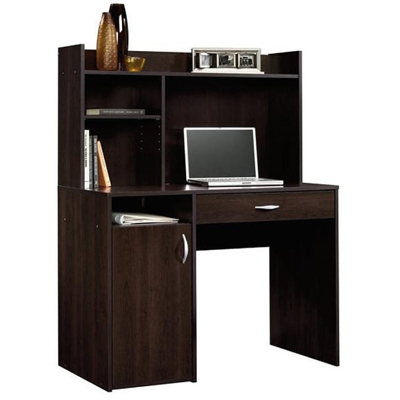 (Scratch & Dent) Sauder Beginnings Desk With Hutch, Cinnamon Cherry