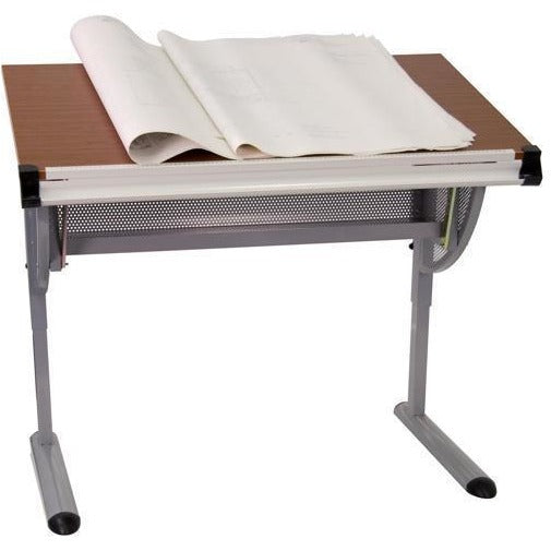 Flash Furniture Outlet Adjustable Drawing And Drafting Table, Pewter