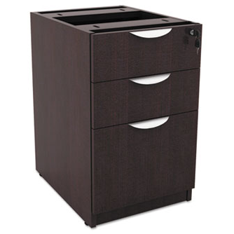 Alera File Drawer pedestal, Box/Box/File, Espresso