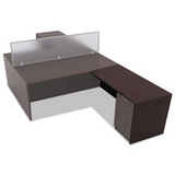 Alera Valencia Series Reversible Return/Bridge Shell, Mahogany