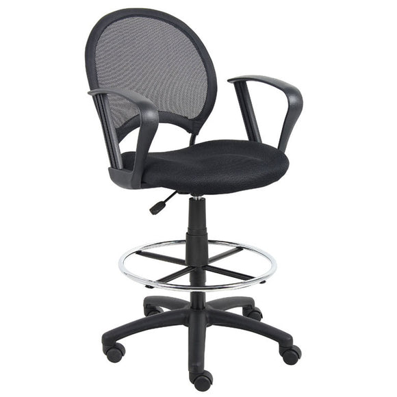 Mesh Drafting Stool with Loop Arms
