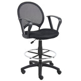 Mesh Drafting Stool with Loop Arms