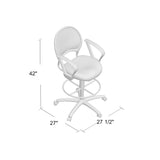 Mesh Drafting Stool with Loop Arms