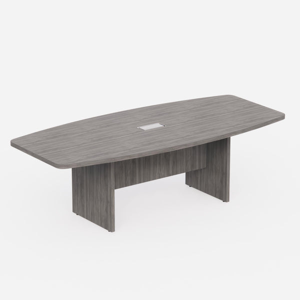 Sheridan 8-Ft. Boat-Shaped Conference Table with Silver Rectangular Grommet, 94.5