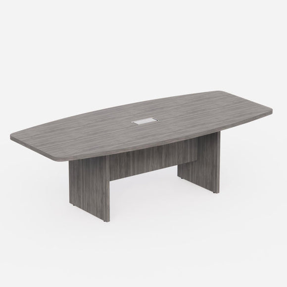 Sheridan 8-Ft. Boat-Shaped Conference Table with Silver Rectangular Grommet, 94.5