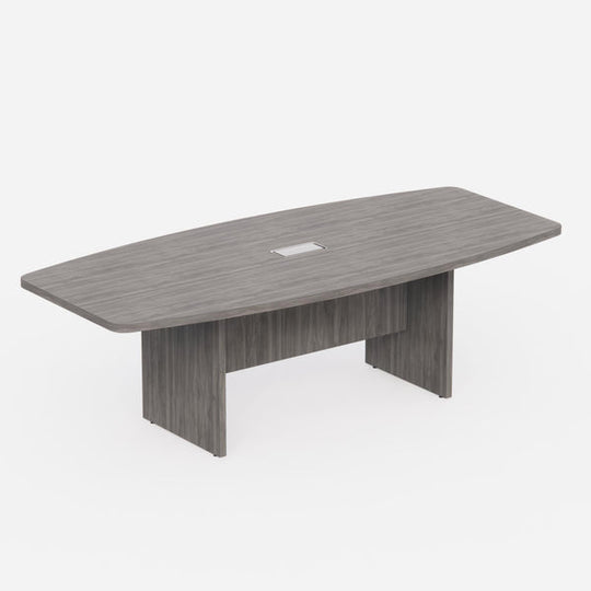 Sheridan 8-Ft. Boat-Shaped Conference Table with Silver Rectangular Grommet, 94.5