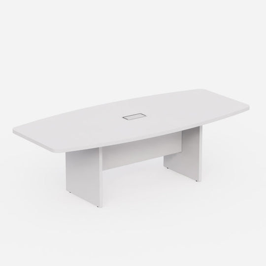 Sheridan 8-Ft. Boat-Shaped Conference Table with Silver Rectangular Grommet, 94.5