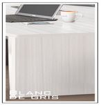 Chiarezza Executive U-Shaped Desk with Overhead Hutch and White Glass Accents