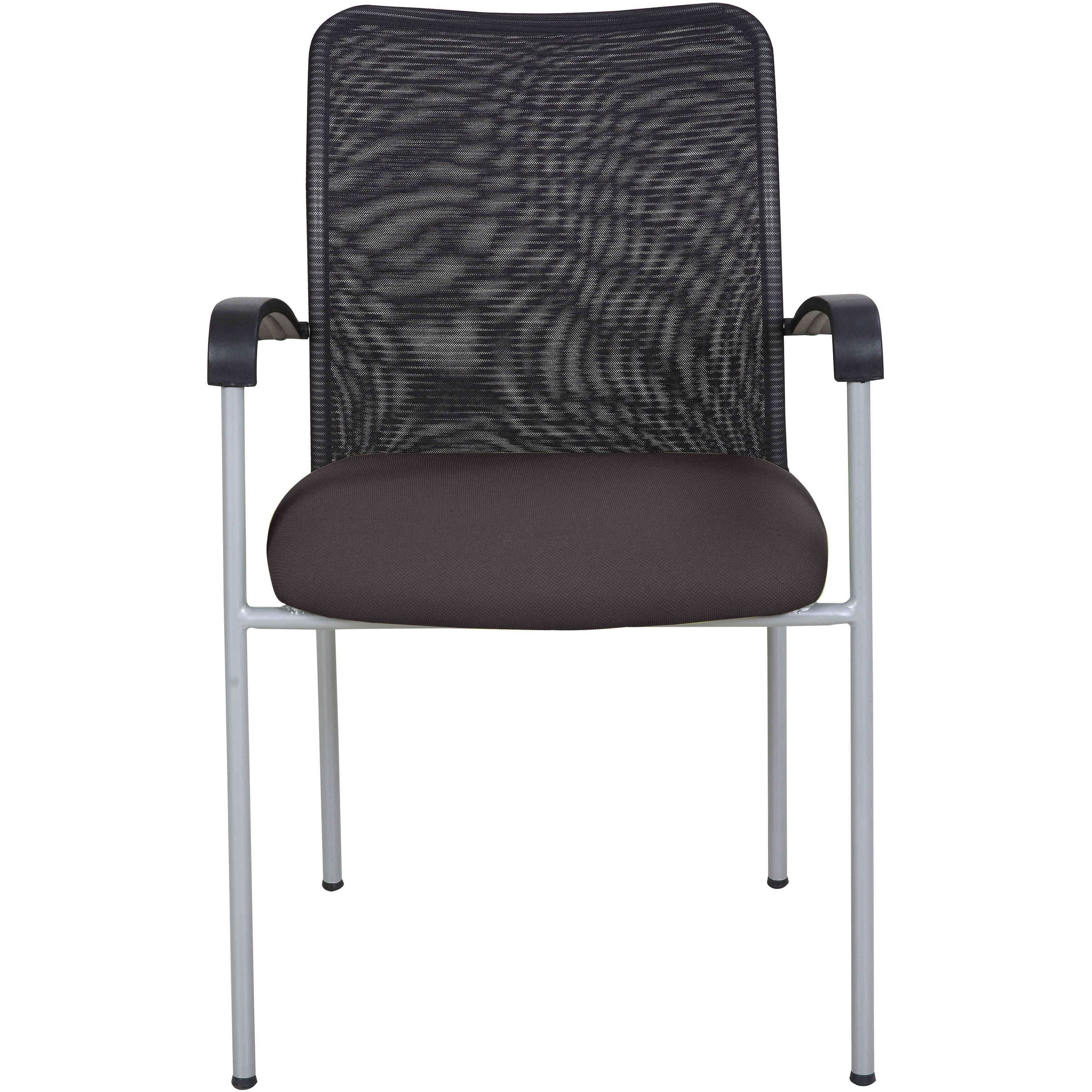 Weston Mesh Stackable Visitor Chair, Black