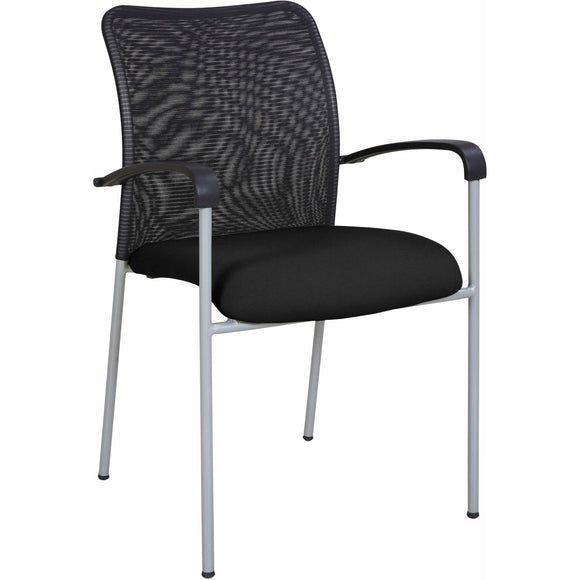 Weston Mesh Stackable Visitor Chair, Black