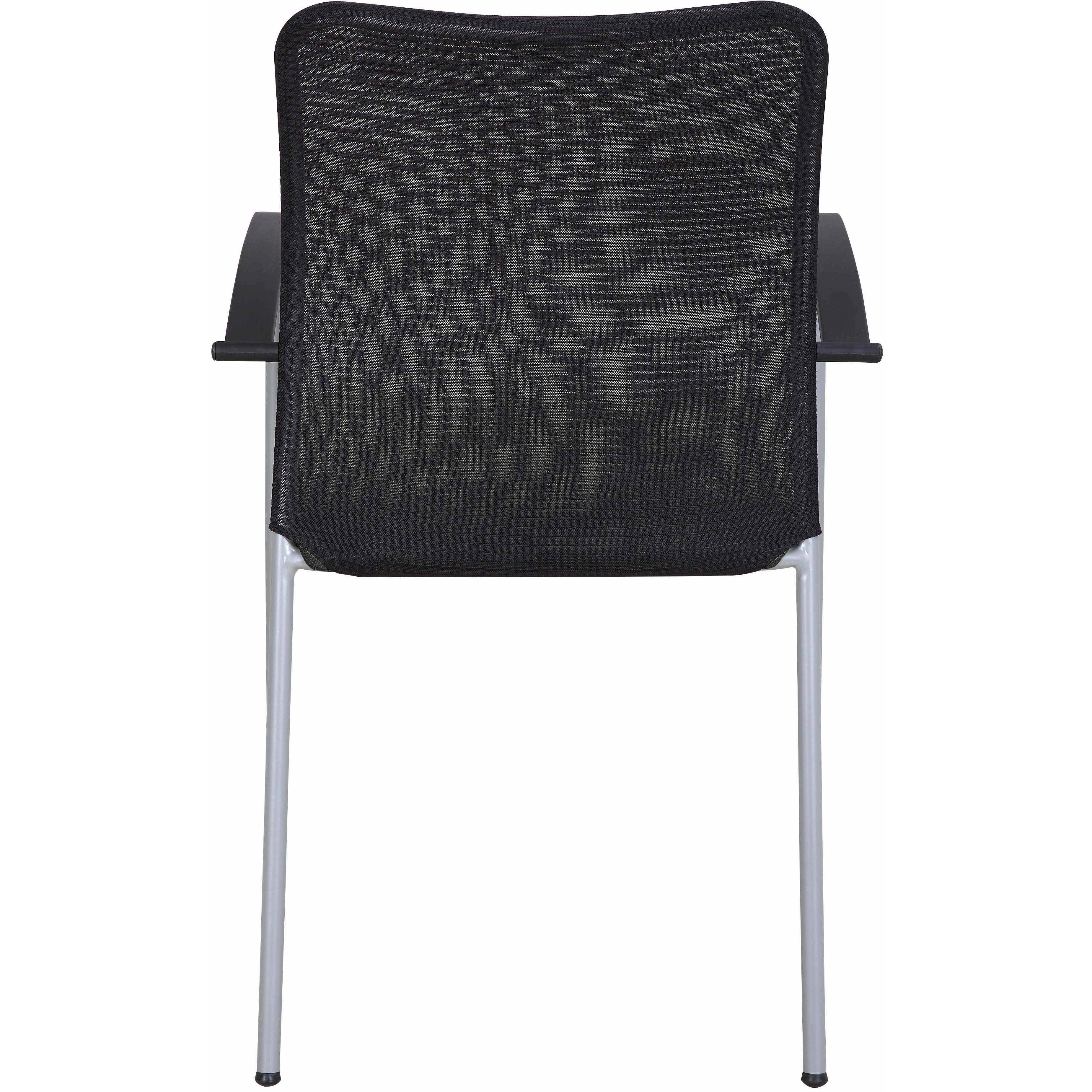 Weston Mesh Stackable Visitor Chair, Black