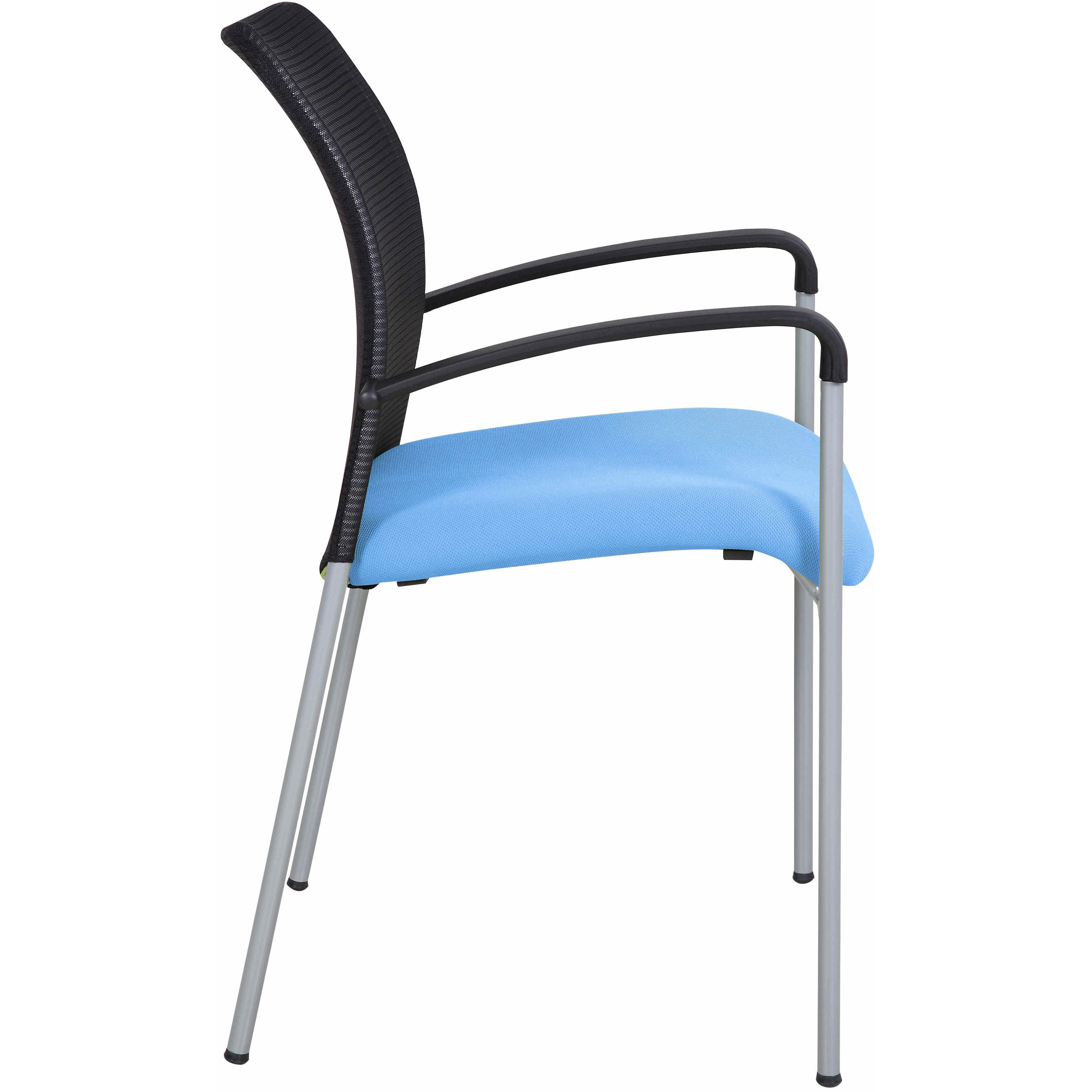 Weston Mesh Stackable Visitor Chair, Blue