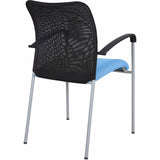 Weston Mesh Stackable Visitor Chair, Blue