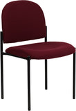 Patra Series Comfort Armless Fabric Stackable Steel Side Reception Chair