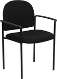 Comfortable Stack Visitor Fabric Chair with Arms 250-lb. Weight Capacity