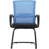 Haley II Ergonomic Mesh Visitor Sled Based Chair, Indigo Blue